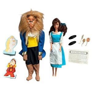 Vintage Disney Beauty & The Beast Ken and‎ Belle Doll Barbie